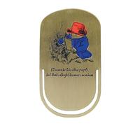 Half Moon Bay Metal Bookmark Paddington – Zinc & Enamel Paperclip, 2.7×2 in Blue/Red/Gold