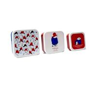 Half Moon Bay Paddington Bear Snack Boxes - Set of 3 - BPA Free Plastic - Reusable Food Containers - Small Lunch Box Containers