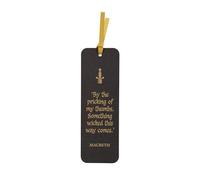 Half Moon Bay Pricking of My Thumbs Shakespeare Macbeth 7 x 2.3 Inch Black and Gold FSC Paper Bookmark Place Keeper