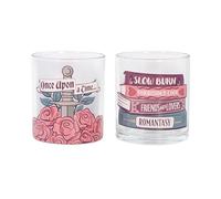 Half Moon Bay | Romantasy | Glass Set of 2 Tumblers | Premium Literary Collection | BookTok Shelf Prop and Nightstand Decor | Gifts for Fantasy Fiction and BookTok Lovers