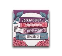 Half Moon Bay | Romantasy | Square Ceramic Drink Coaster | Premium Literary Collection | BookTok Shelf Prop and Nightstand Decor | Gifts for Fantasy Fiction and BookTok Lovers