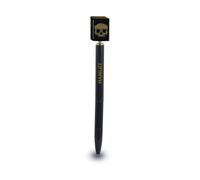 Half Moon Bay | Shakespeare | Hamlet Metal Ballpoint Pen | 6-Inch Blue & Gold Ink Pen with Skull Book Topper | Premium Literary Range | Dark Academia Gothic Gift for Writers