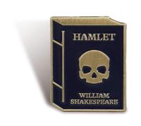 Half Moon Bay Hamlet William Shakespeare 1.5 Inch Black and Gold Zinc Alloy and Enamel Lapel Pin Badge, 1.5 Inch, Zinc Alloy and Enamel, no gemstone