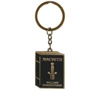 Half Moon Bay | Shakespeare | Macbeth Metal Book Keyring | Black Enamel 1.5-Inch Sword Keychain | Premium Literary Range | Dark Academia Gothic Gift for Bookworms