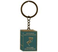 Half Moon Bay | Shakespeare | Much Ado About Nothing Metal Book Keyring | Teal Green Enamel 1.5-Inch Mask Keychain | Premium Literary Range | Dark Academia Gift for Bookworms