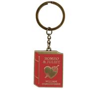 Half Moon Bay | Shakespeare | Romeo & Juliet Metal Book Keyring | Crimson Enamel 1.5-Inch Charm Keychain | Premium Literary Range | Dark Academia Gift for Bookworms