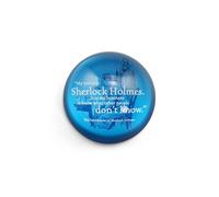 Half Moon Bay My Business To Know - Adventures of Sherlock Holmes - Blue 2.7 x 1.2 Inch Glass Office Desk Paperweight