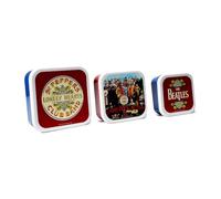 Half Moon Bay Snack Box Set of 3 | The Beatles Themed Plastic Food Containers With Lids | Lunchbox Adult & Kids Bento Lunch Box | Food Storage Containers | Kids Snack Boxes & Sandwich Box | Sgt Pepper