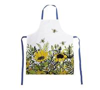Half Moon Bay Sunflowers and Bees - by Natasha Kirby - Multicolor 23.6 x 31.5 Inch 100% Recycled Cotton Cooking Baking Kitchen Apron, Sunflowers, 23.6 x 31.5 Inch