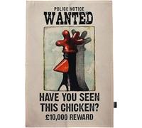 Half Moon Bay - Tea Towel Recycled Cotton - Wallace Gromit Feathers - M245z