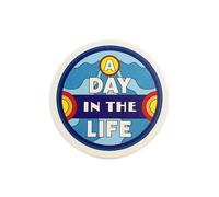 Half Moon Bay A Day in The Life - The Beatles - Multicolor 4 Inch Stoneware Drink Beverage Coaster
