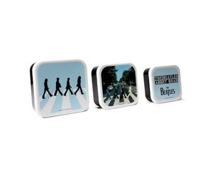 Half Moon Bay | The Beatles | Abbey Road | Set of 3 Plastic Nesting Lunch Boxes | Official Merchandise | School Lunchbox & Playground Food Storage | Back to School Kids Gift Set