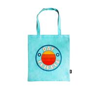 Half Moon Bay Day Tripper - The Beatles - Arctic Blue 16.5 x 15 Inch 100% Recycled Cotton Reusable Grocery Shopping Bag, Day Tripper Blue, 16.5 x 15 Inch