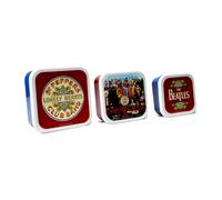 Half Moon Bay Snack Box Set of 3 | The Beatles Themed Plastic Food Containers With Lids | Lunchbox Adult & Kids Bento Lunch Box | Food Storage Containers | Kids Snack Boxes & Sandwich Box | Sgt Pepper