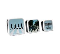 Half Moon Bay The Beatles Snack Box | Set of 3 Plastic Food Containers with Lids | Lunchbox Adult & Kids Bento Lunch Box | Retro Food Storage Containers | Kids Snack Boxes & Sandwich Box | Abbey Road