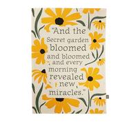 Half Moon Bay | The Secret Garden | Recycled Cotton Tea Towel | Yellow Floral Kitchen Dish Cloth | Secret Garden Heritage Collection | Cottage Gift for Gardeners