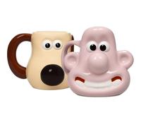 Half Moon Bay Wallace and Gromit Mugs | Wallace and Gromit Mug Set | Two Ceramic Coffee Mug | 3D Shaped Coffee Cup & Tea Mug | Funny Mugs for Men | Novelty Mug Large Mug | Wallace and Gromit Gifts