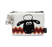 Half Moon Bay | Wallace & Gromit | Shaun the Sheep Plush Zipper Pouch | Soft Fleece 16x24cm Cosmetic Makeup Bag & Pencil Case | Official Aardman Merchandise | Novelty Travel Organiser Gift