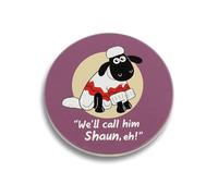 Half Moon Bay | Wallace & Gromit | Shaun the Sheep Single Ceramic Coaster | Round Drink Placemat with A Close Shave Quote | Official Aardman Merchandise | Novelty Collectible Gift