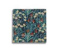 Half Moon Bay | Walter Crane | Meadow Flowers | 10cm Ceramic Coaster | Arts and Crafts Collection | Square Drink Mat | Elegant Birthday, Christmas or Everyday Gift for Mothers