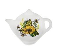 Half Moon Bay Wildflowers Grow - by Natasha Kirby - Multicolor 4.7 x 3.5 Inch Ceramic Stoneware Tea Bag Coaster