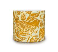 Half Moon Bay | William Morris | Strawberry Thief Ceramic Planter Pot | Quince Yellow Indoor Flowerpot 10cm | Arts and Crafts Collection | Elegant Gift for Father's Day, Birthdays or Teachers
