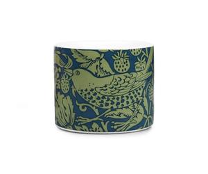Half Moon Bay | William Morris | Strawberry Thief | Sage Green and Blue Ceramic Stoneware Planter Pot | Official Merchandise | Indoor Plant Pot | Gifts for Gardeners and Art Lovers