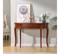 Half Moon Console Table,Entryway Table with Drawer Durable and Wear-resistant,Aesthetically Pleasing,Space-saving Ideal for Living Room Entryways(Cherry,120cm/47.2in)