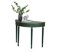 Half Moon Console Table, Modern Wood Entryway Table, Narrow Retro Display Shelf for Home Decor, Skinny Stand for Hallway, Living Room, Foyer, 42 x 16 x 32 Inch