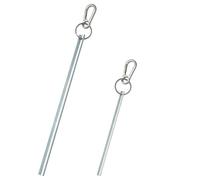 Half Moon Elevator Door Key with Silver Fob, Small for Schindler & Westinghouse, Large for Otis Doors,Sturdy Stainless Steel, 2-Pack (1 Large and 1 Small with Silver Keychain)