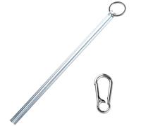 Half Moon Elevator Door Keys with Silver Key Fob, Fire Key for Otis Doors, Sturdy Stainless Steel Construction, Easy to Carry, 1 Pack