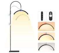 Half Moon Floor Lash Light,18 Inch Half Moon Beauty Light Nail Lamp for Desk,Eyelash Extensions Desk Lamp Esthetician for Tattoo Artists,Nail Tech,Floor Standing Eyelash Lamp with Remote Control