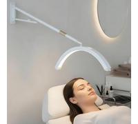 Half Moon Lamp for Eyelash Technicians, Tattoo Artists, and Nail Technicians - Wall Mounted with 360° Rotating Lamp Head