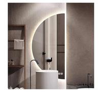 Half Moon LED Bathroom Mirror, Semi Circle Wall Mirror with Anti-Fog