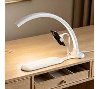Half Moon LED Light for Nail Tech, Shadow-Free Arch Light with Phone Holder, 240 LED Beads, 3 Color Modes, Dimmer Manicure Half Ring Light for Manicure Technician Use(White)