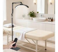 Half Moon Light, Adjustable Lash Light for Eyelash Tech with 3 Color Temperature & 10 Brightness, 360° Rotating, Desk Lamp Beauty Lamp for Eyelash Extensions, Skincare, Nail Tech, Beauty Salon, Tatoo