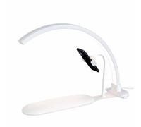 Half Moon Light for Nail Desk, Arch Nail Tech Light with Phone Holder, 38W LED Manicure Half Ring Light, 3000k-6000k, Stepless Brightness, Desk Lamp for Makeup Beauty Tattoo(White)