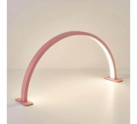 Half Moon Light for Nail Desk, Half Moon Nail Lamp, Arch Light for Nail Techs, Multiple Color Modes and Brightness for Beauty Eyelash Makeup Crafts Reading Salon Nail Tech, Manicure Art (Pink)