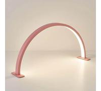 Half Moon Light For Nail Desk, Nail Light For Desk, Foldable Half Moon Nail Lamp For Manicure Art, 3 Color Modes Nail Desk Lamp For Beauty Eyelash Makeup Crafts Reading Spa Salon Nail Tech (Pink)