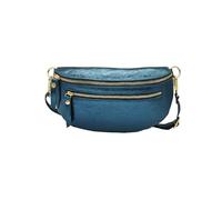 Half Moon Medium Waist Bag Italian Leather Waist Bag - 2 Compartments, Iridescent Duck, One Size, Modern