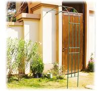 Half Moon Metal Garden Arch for Climbing Plants Wall Mounted Support Trellis Pergola and Arbor Available in 60 300cm Widths (Green W220 x H240cm)