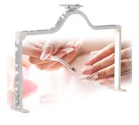 Half Moon Nail Lamp with Phone Holder, Professional UV LED Light for Nail Art Desks, Enhances Gel Polish Curing Efficiency
