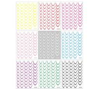 Half Moon Nail Tip Guides - Self-Adhesive Nail Guides French Tip Nail Art Stickers | 9 x Self-Adhesive Nail Tip Guide Set, Simple Tip Nail Decals, Self-Adhesive