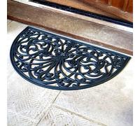 Half Moon Nonslip Rubber Doormat Marco Paul Black Medium