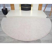 Half Moon Rug Fireplace Living Room Hearth Semi Circle Floor Rugs (Off White, 70cm x 137cm)