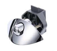 Half-Moon RV Latch Button Push Lock for Cabinet Doors and Drawers, Zinc Alloy Handle with Nylon Base, Fits 14-16 mm Thickness, Secure Cupboard Catch for(Silver)