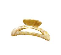 Half-moon shaped hairpin, hollow half-circle shark hairpin, moon-shaped hairpin for the back of the head(Patterned cream)
