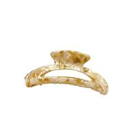 Half-moon shaped hairpin, hollow half-circle shark hairpin, moon-shaped hairpin for the back of the head(Pattern Beige)