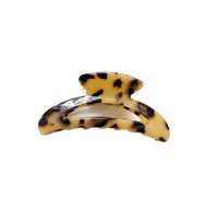 Half-moon shaped hairpin, hollow half-circle shark hairpin, moon-shaped hairpin for the back of the head(Beige tortoise)