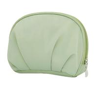 Half Moon Shaped Shell Cosmetic Bag with Water Ripple Texture, Water-Resistant Makeup Pouch with Inner Pocket, Cute Travel Organiser for Toiletries and Accessories